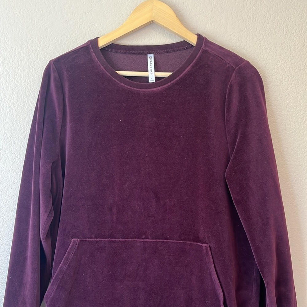 Fabletics crewneck sweater velour purple size large - Picture 10 of 11